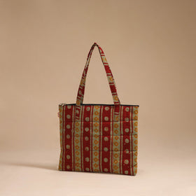 Multicolor - handcrafted quilted cotton handbag 02