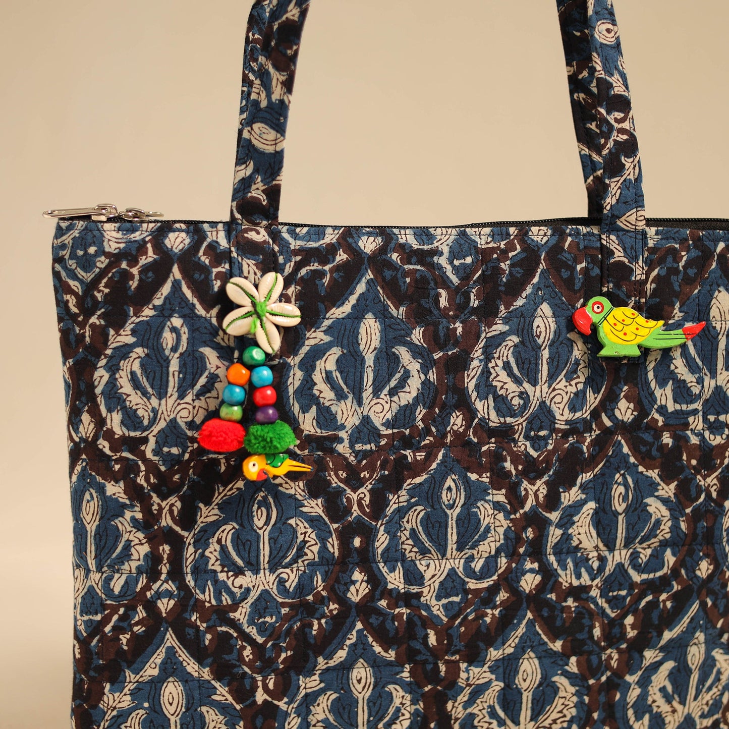 Multicolor Handcrafted Quilted Cotton Handbag