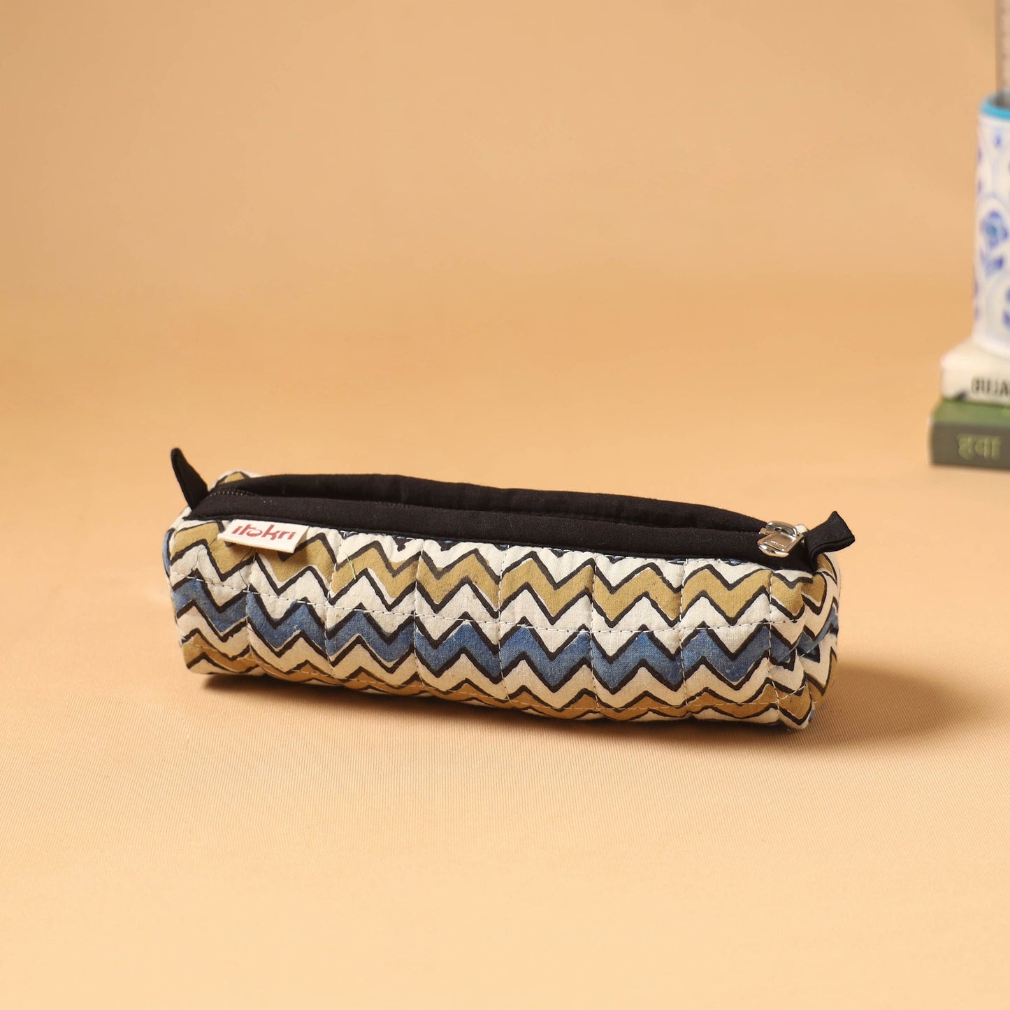 Handcrafted quilted pencil pouch 09