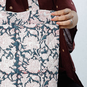 Multicolor Handcrafted Quilted Sanganeri Block Printed Shoulder Bag