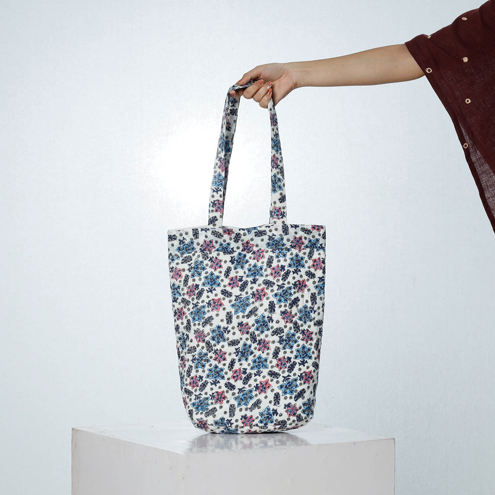 Multicolor - Handcrafted Quilted Sanganeri Block Printed Shoulder Bag