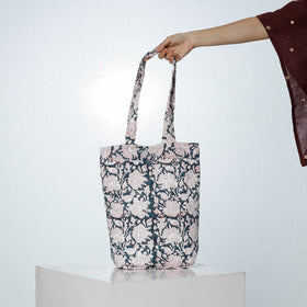 Multicolor Handcrafted Quilted Sanganeri Block Printed Shoulder Bag