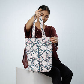 Multicolor Handcrafted Quilted Sanganeri Block Printed Shoulder Bag