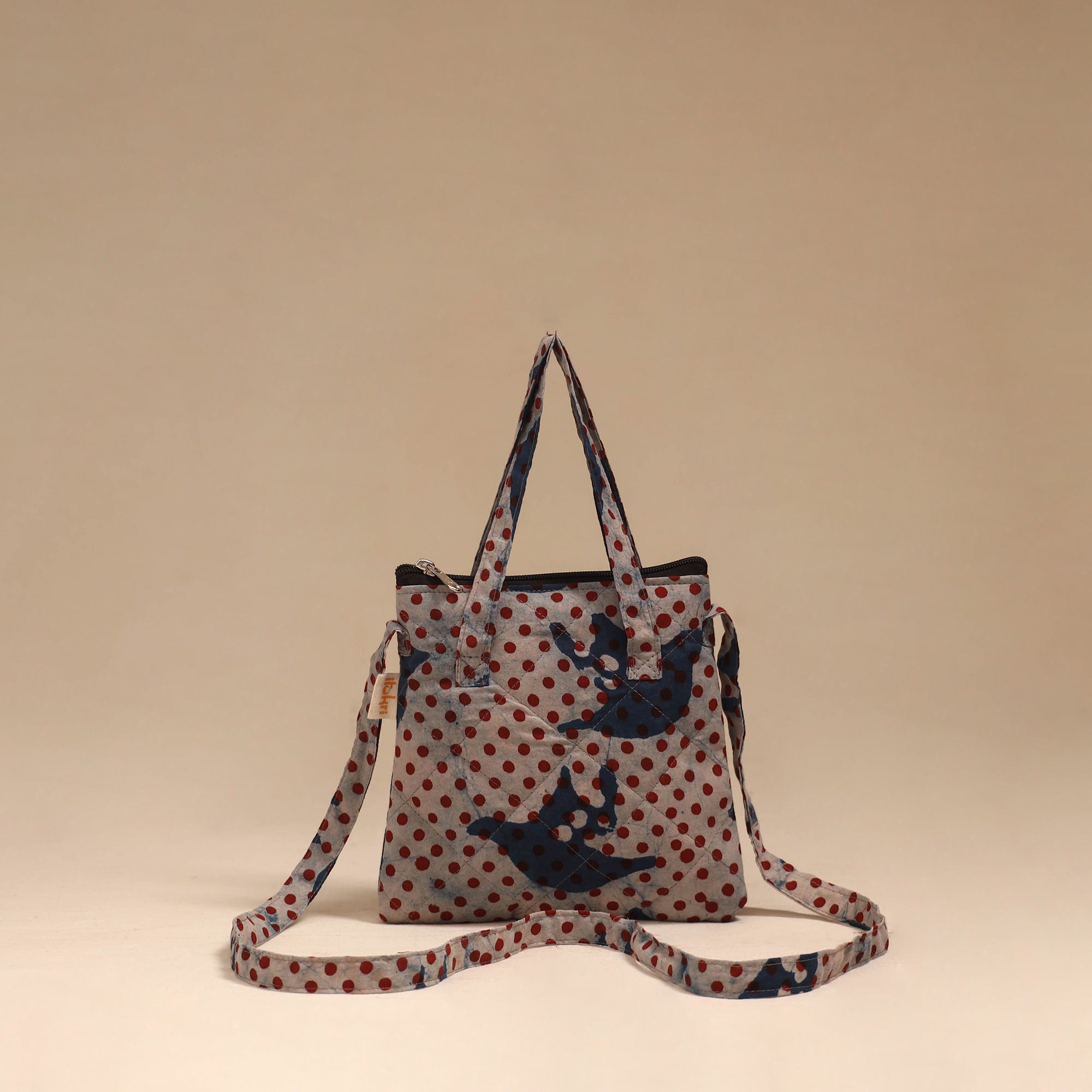 Handcrafted quilted sling bag 37