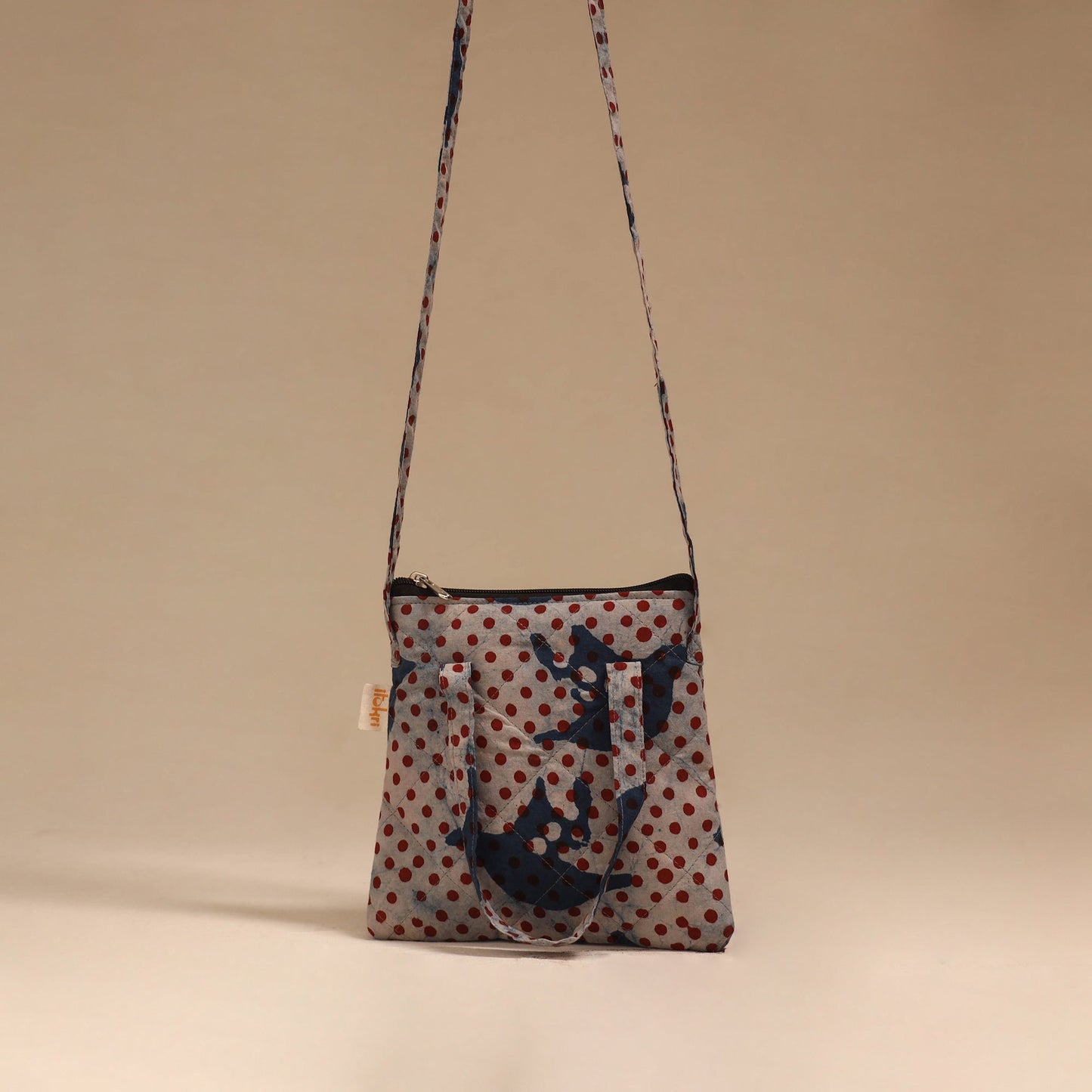 Handcrafted quilted sling bag 37