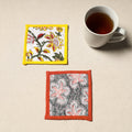  Handcrafted Sanganeri Floral Print Coaster (Set of 2)