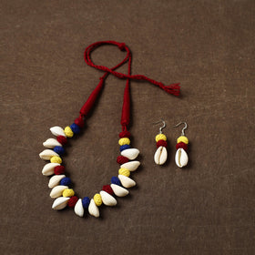 Handcrafted Shell & Thread Work Necklace Set 