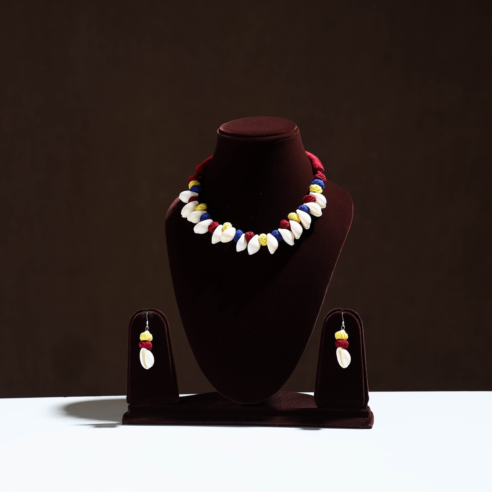 Handcrafted Shell & Thread Work Necklace Set 