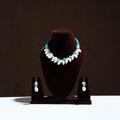 Multicolor - handcrafted shell & thread work necklace set 11