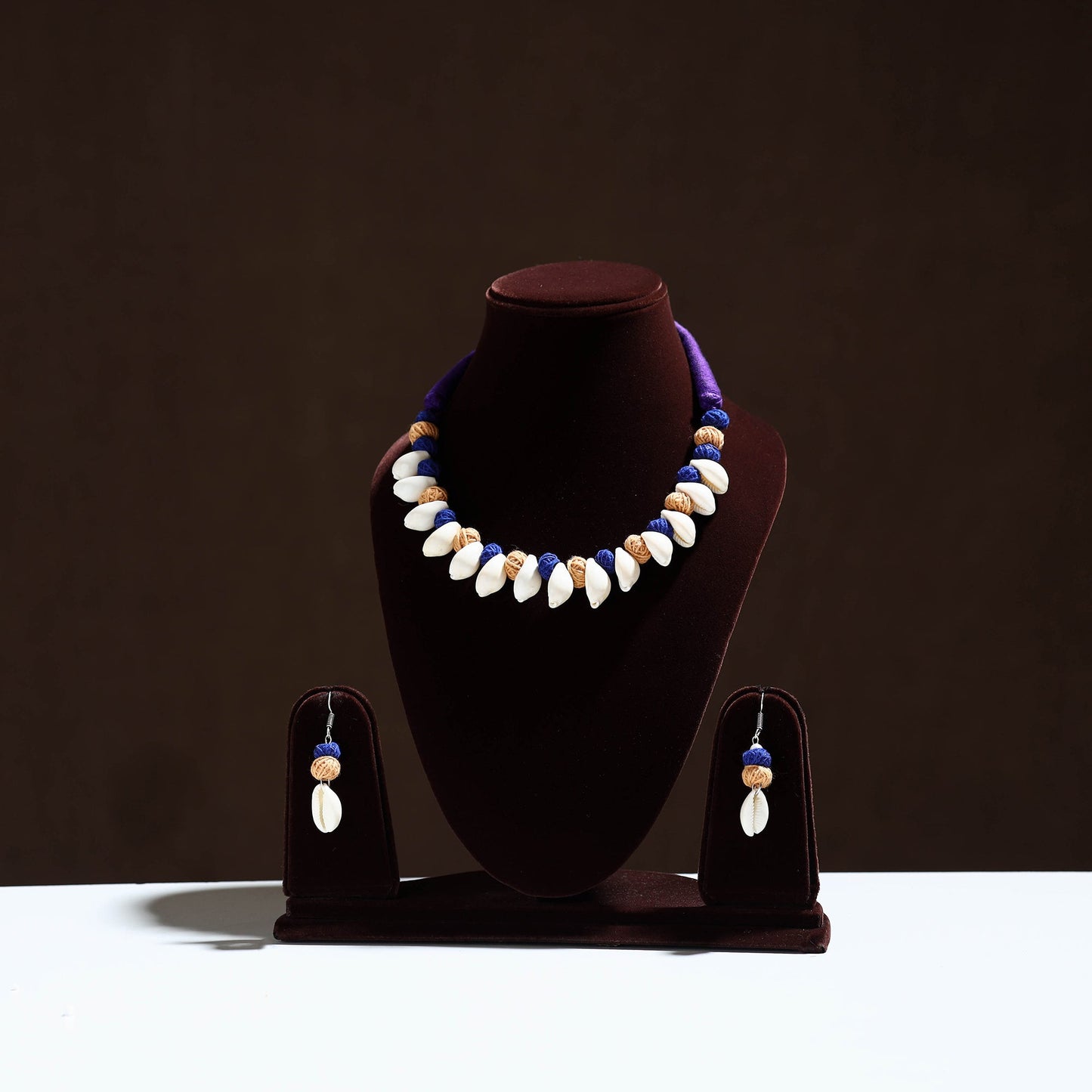 Handcrafted Shell & Thread Work Necklace Set 