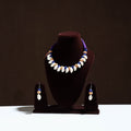 Multicolor - handcrafted shell & thread work necklace set 24