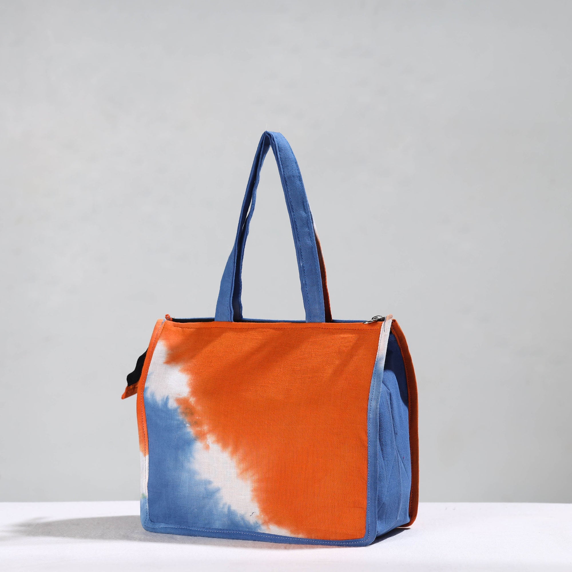 Multicolor Handcrafted Shibori Tie-Dye Cotton Hand Bag 02