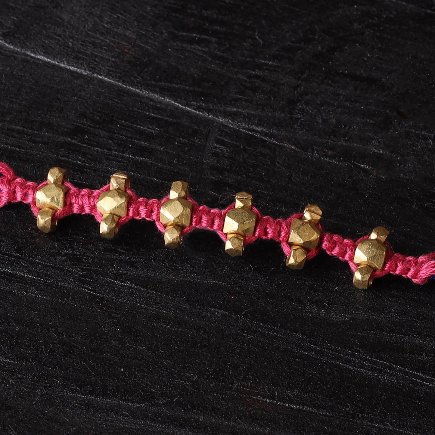 Handcrafted tribal dokra brass thread rakhi 14