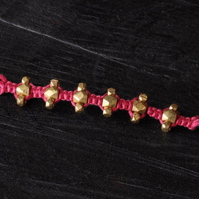 Handcrafted tribal dokra brass thread rakhi 14