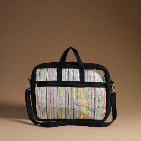  Multicolor Handcrafted Upcycled Woven Laptop Bag 