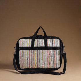  Multicolor Handcrafted Upcycled Woven Laptop Bag 