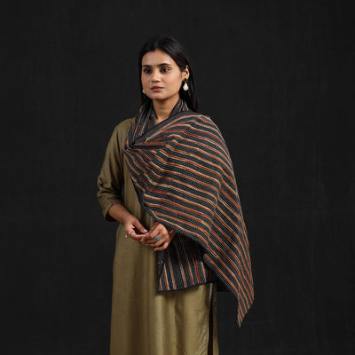 Multicolor - handloom bangalore silk bengal kantha work