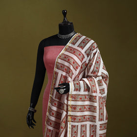 Multicolor - handloom chanderi silk hand sanganeri dupatta