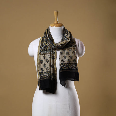 Handloom chanderi silk natural dyed stole 07 - handcrafted