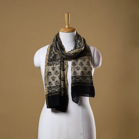 Handloom chanderi silk natural dyed stole 07 - handcrafted