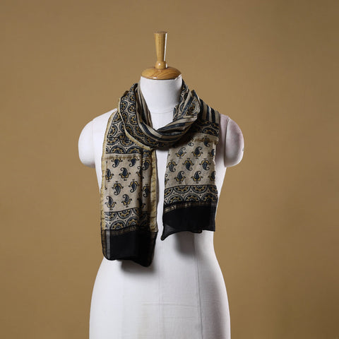 Handloom chanderi silk natural dyed stole 11 - handcrafted