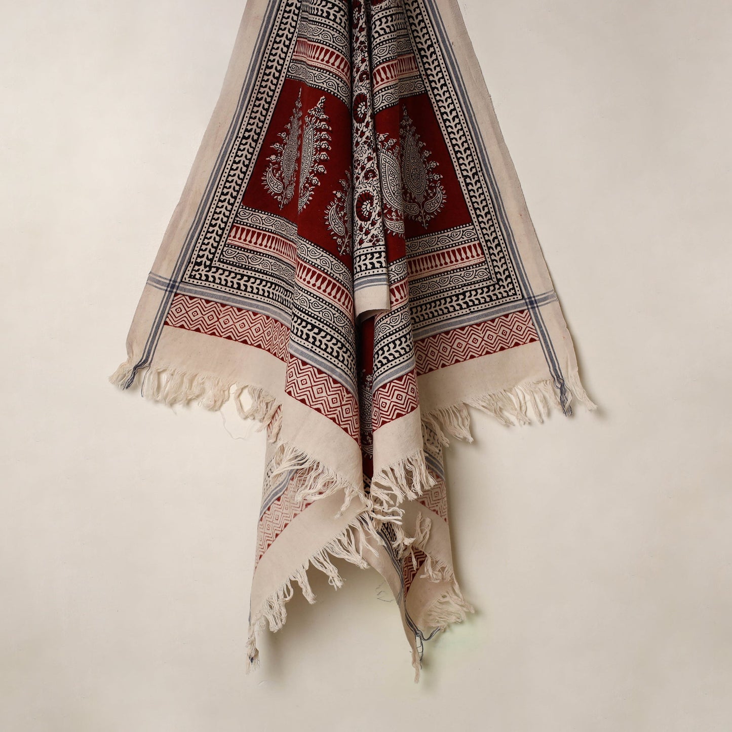 Buy Multicolor Handloom Cotton Bagh Print Towel