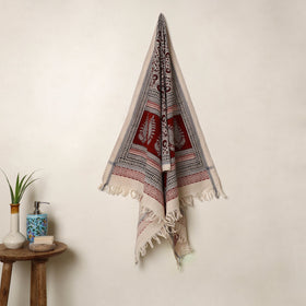 Buy Multicolor Handloom Cotton Bagh Print Towel
