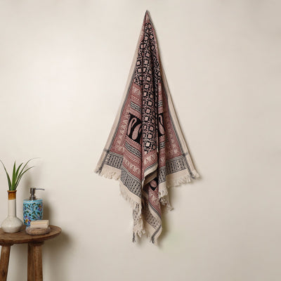 Buy Handloom Cotton Bagh Print Towel 