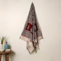 Buy Black Handloom Cotton Bagh Print Towel