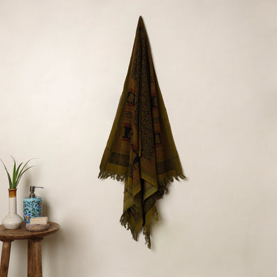 Buy Multicolor Handloom Cotton Bagh Print Towel