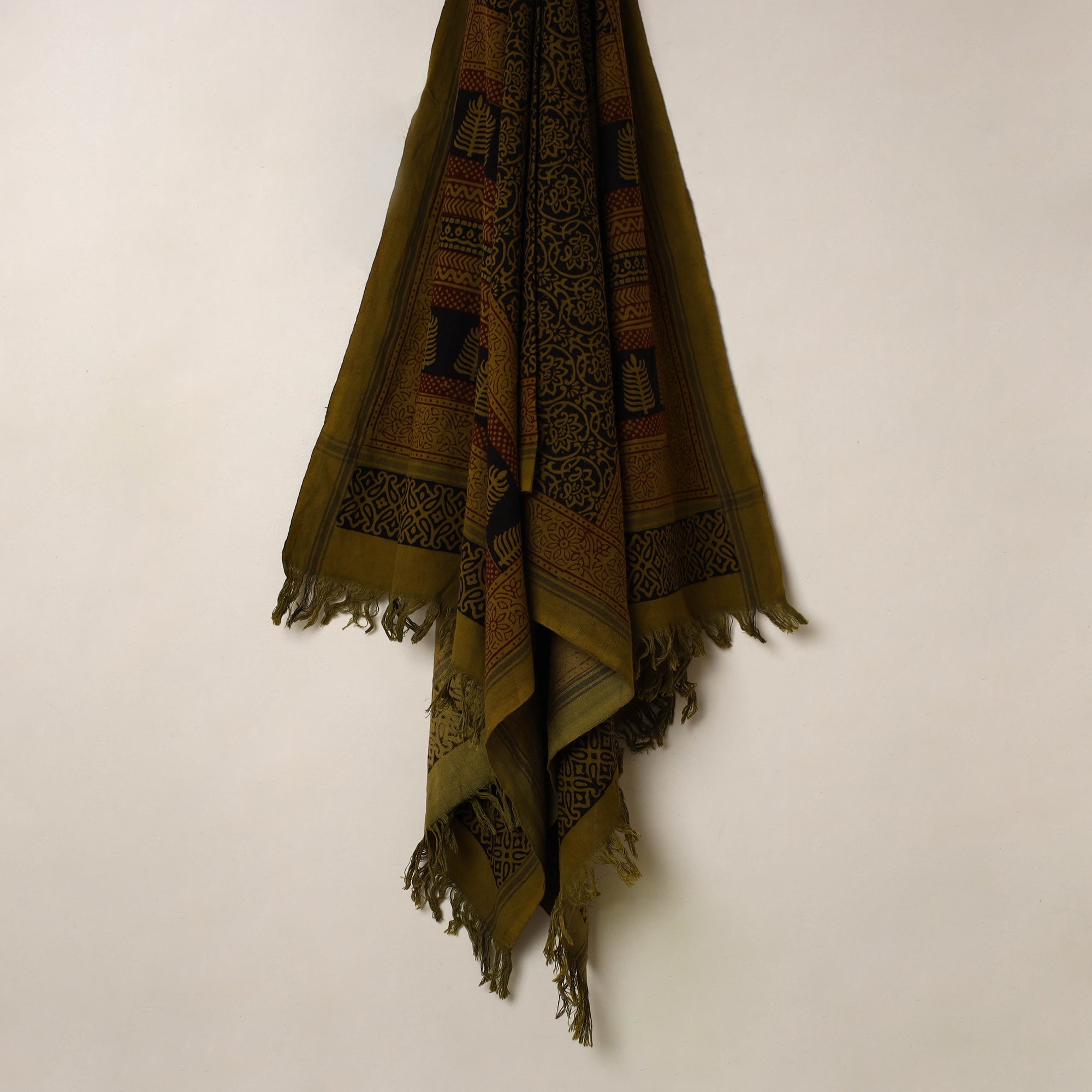 Buy Multicolor Handloom Cotton Bagh Print Towel