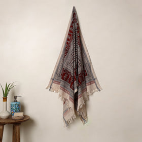 Buy Multicolor Handloom Cotton Bagh Print Towel