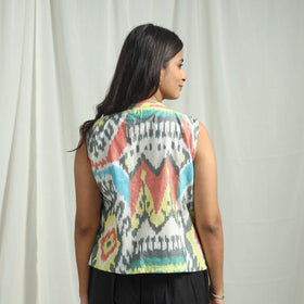 Shop Pochampally Ikat Crop Top Online in India 