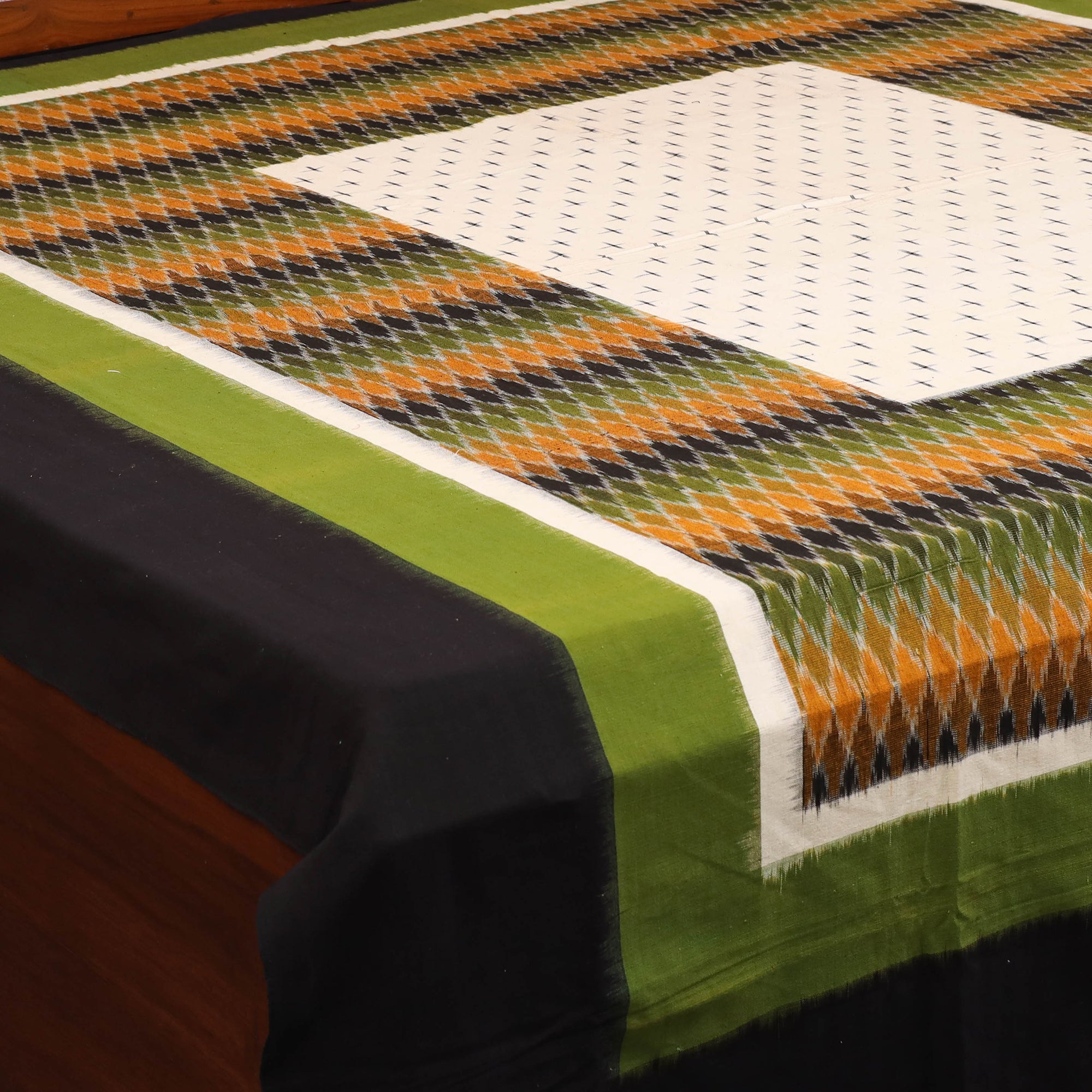 Multicolor - handloom cotton double ikat pochampally