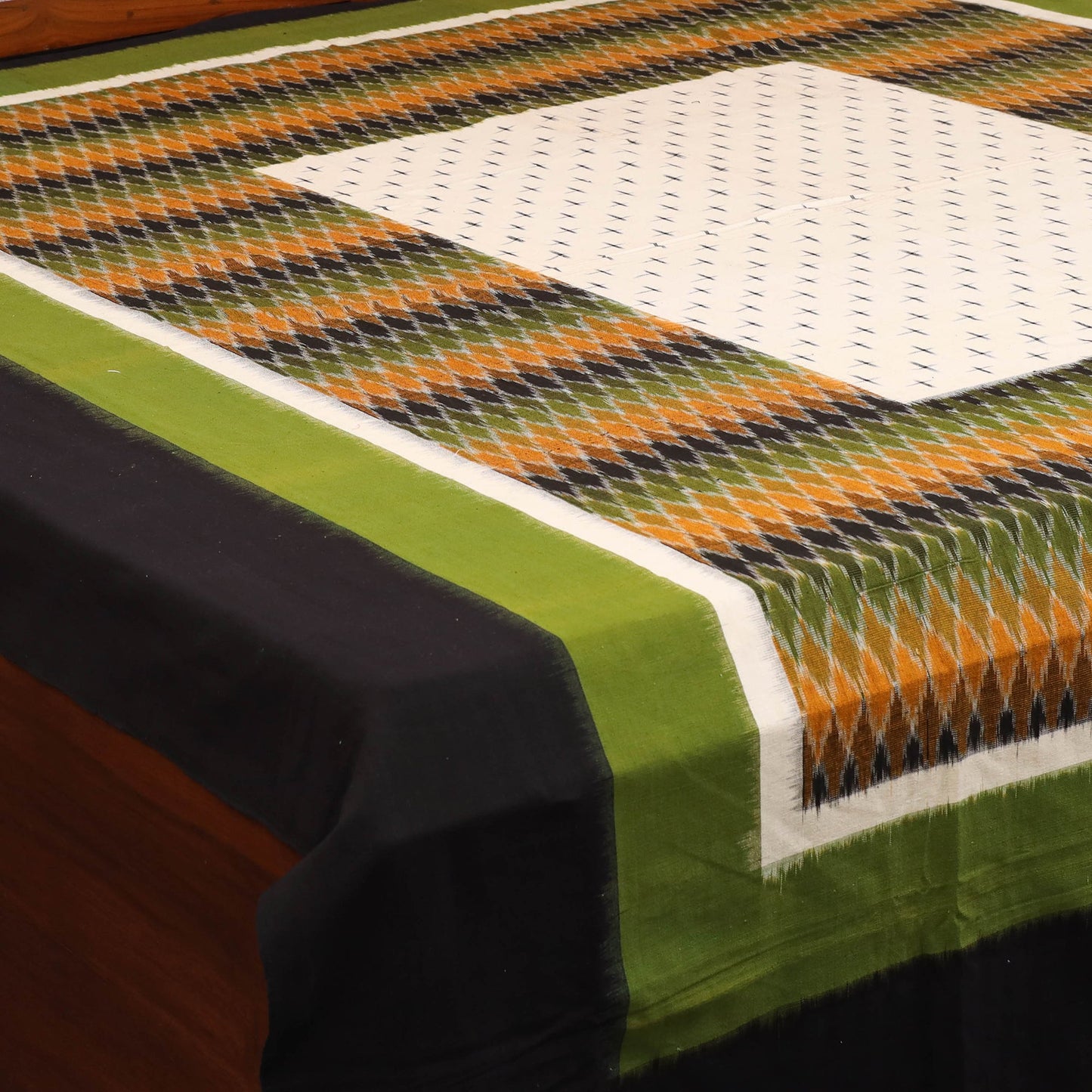 Multicolor - handloom cotton double ikat pochampally