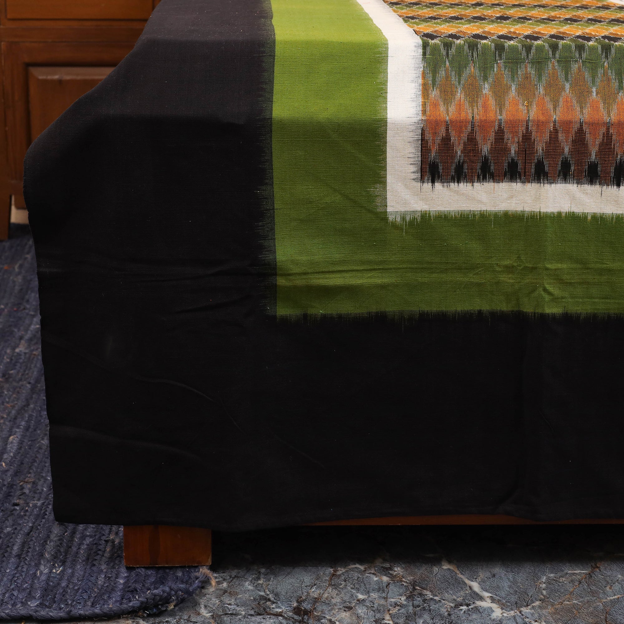 Multicolor - handloom cotton double ikat pochampally