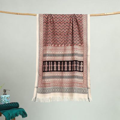 Bagh Hand Block Print Cotton Handloom Towel