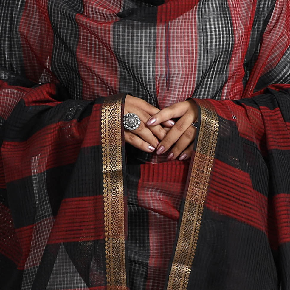 Authentic Handloom Cotton Mangalagiri Dupatta Online 