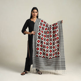 Multicolor - Handloom Cotton Pochampally Double Ikat Dupatta 01