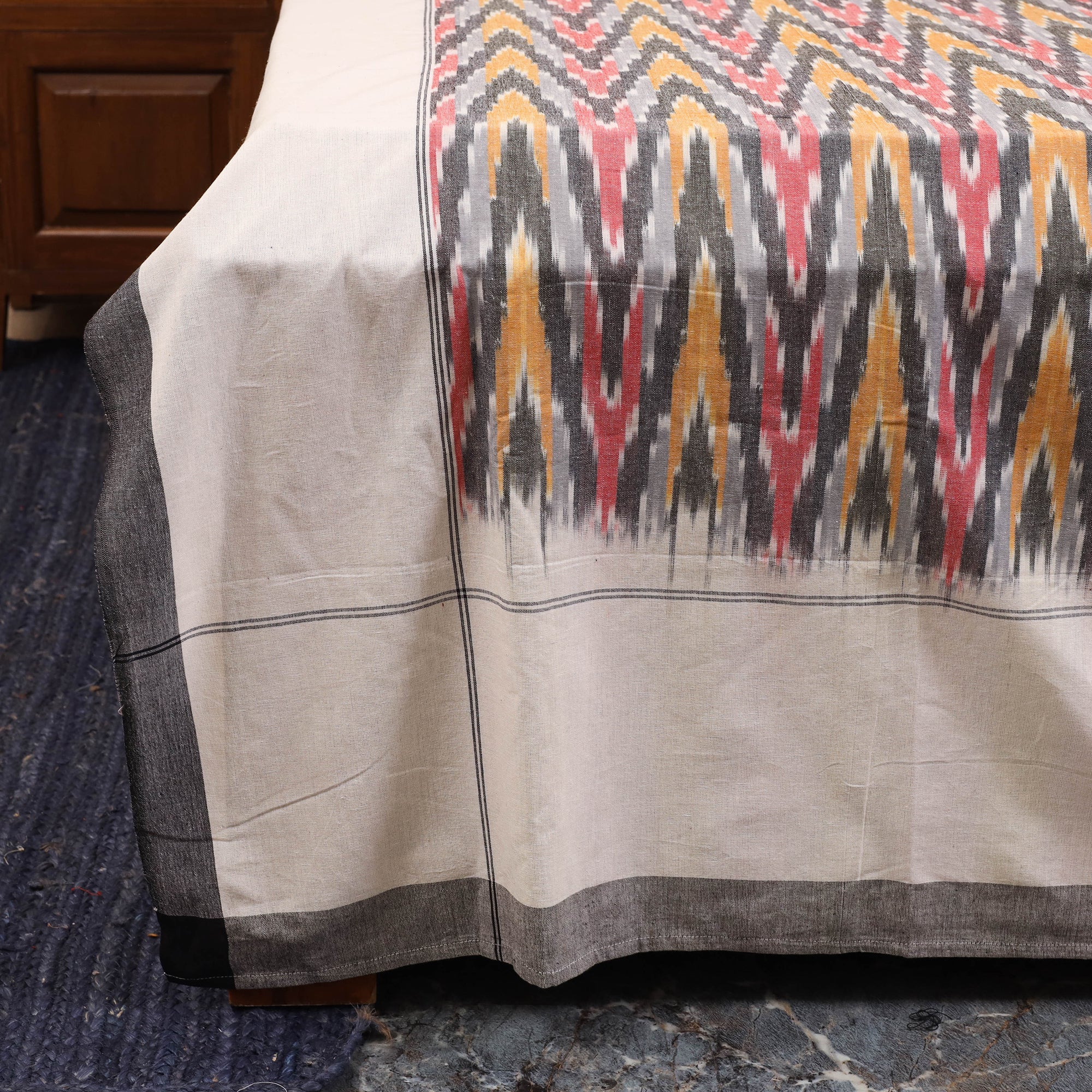 Multicolor - handloom cotton pochampally ikat double