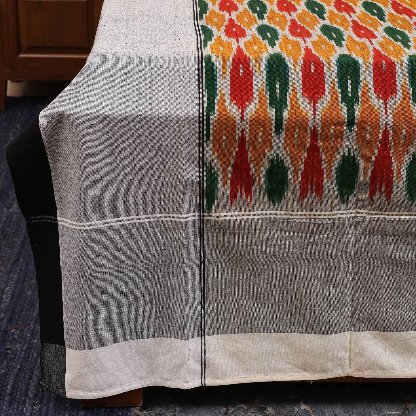 Multicolor - handloom cotton pochampally ikat double