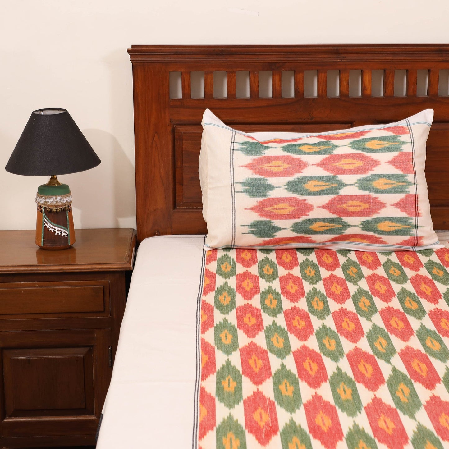 Multicolor - handloom cotton pochampally ikat double