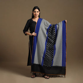  Multicolor Handloom Cotton Pochampally Ikat Dupatta