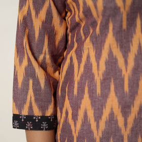 Buy Multicolor Handloom Cotton Pochampally Ikat Kurta Set