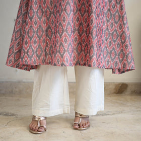 Multicolor Handloom Cotton Pochampally Ikat Kurta Set (Set of 3)