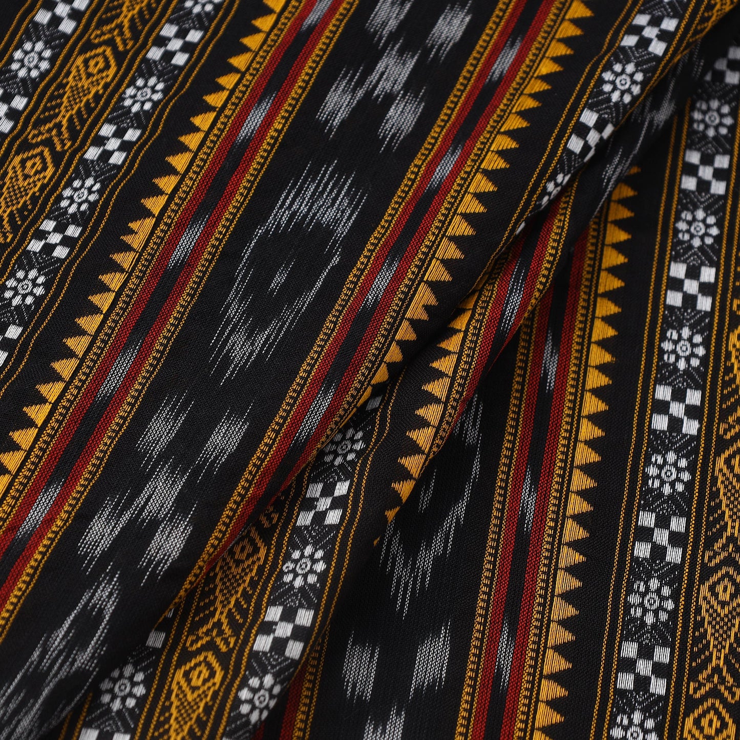 Buy Multicolor Handloom Cotton Sambalpuri Ikat Fabric