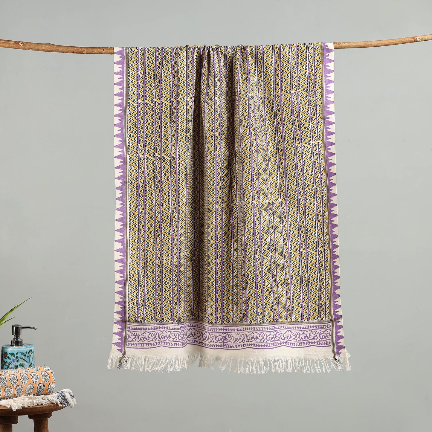 Multicolor - handloom cotton sanganeri towel 27