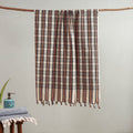 Buy Handloom Fine Cotton Checks Bath Towel