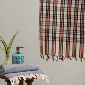Buy Handloom Fine Cotton Checks Bath Towel