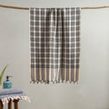Multicolor Handloom Fine Cotton Checks Bath Towel
